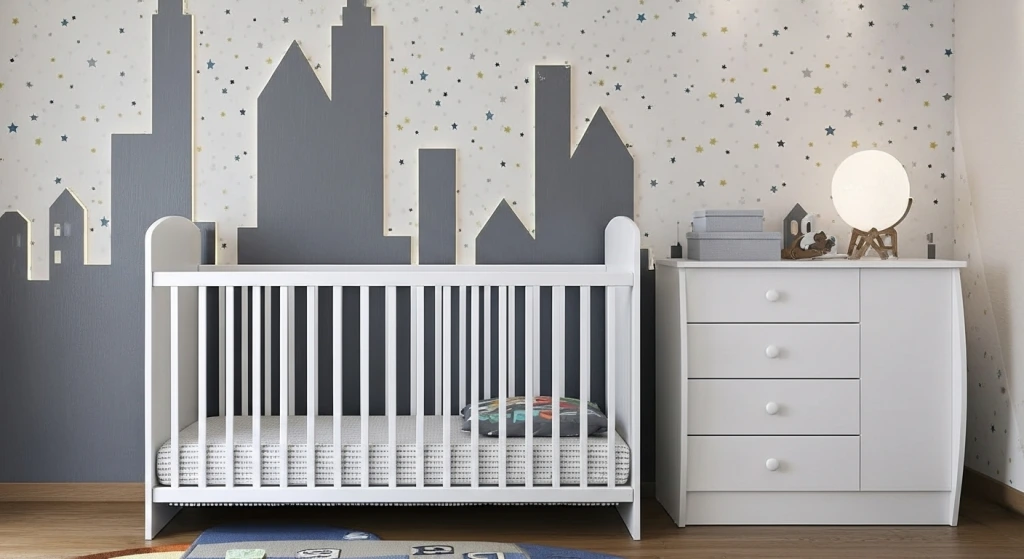 Berço Cômoda Multifuncional Colinho de Mãe com colchão incluso Multimóveis Branco