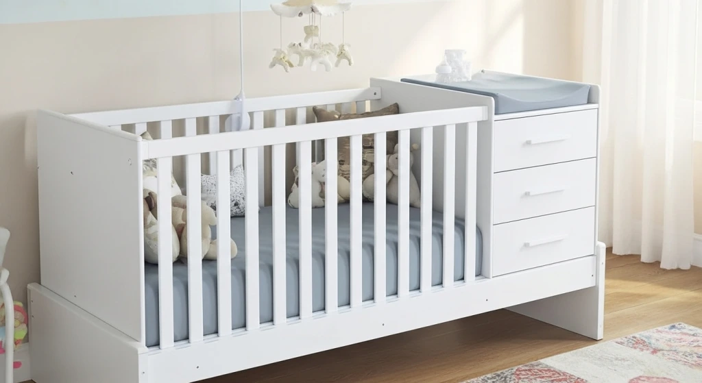 Berço Multifuncional 5 Em 1 Bebê & Cia MDF Branco Infantil