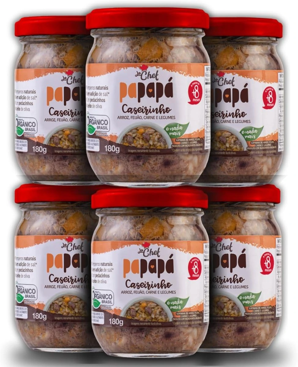 Kit 6 Papinhas sabor Caseirinho Com Legumes La Chef 180g