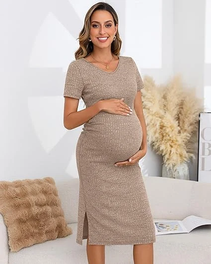 Vestido feminino FICED com nervuras divididas