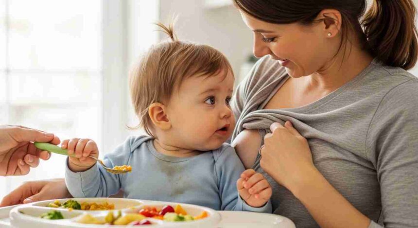 Bebê de um ano não quer comer só mama, o que faço?